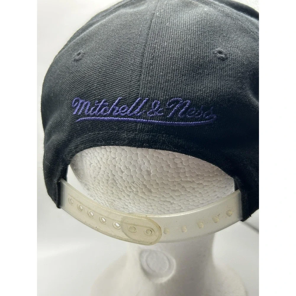 Chicago Bulls Hat Cap Snap Back Mens‎ Mitchell Ness Black Purple NBA Basketball